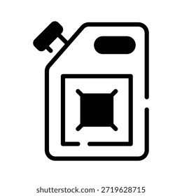 Diseñado creativamente increíble icono de estilo de línea de la lata de combustible