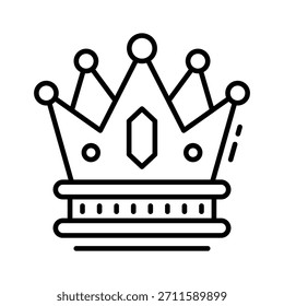 Diseñado creativamente increíble icono de contorno de corona en estilo de moda