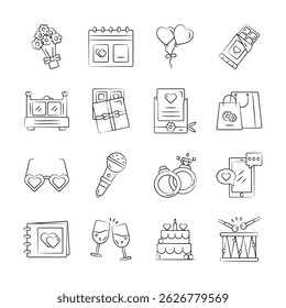 Creatively designed collection deciding marriage festivity and celebrations