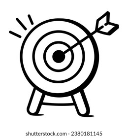 Icono de estilo de doodle diseñado creativamente para el objetivo de negocio 