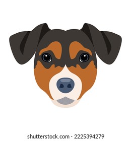 Icono plano de perro diseñado creativamente 