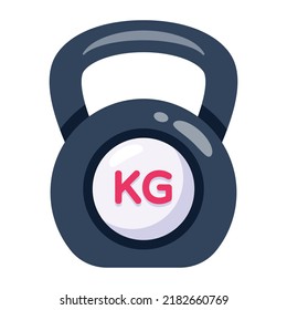 Creatively designed flat icon of kettlebell 