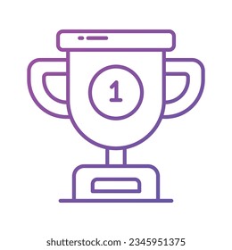 Creatively designed flat icon of trophy in editable style, achievement trophy vector design