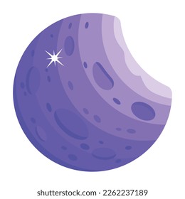 Creatively designed flat vector of blue moon 