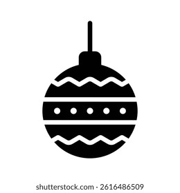 Creatively designed glyph icon of decorative bauble