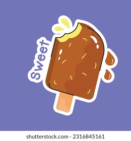 Creatively designed ice cream hand drawn vector, easy to use icon