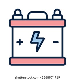 Creatively designed icon of battery in trendy style