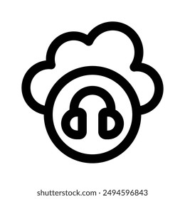 Creatively designed icon of cloud music, ready to use in websites and mobile apps