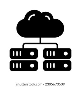 Creatively designed icon of cloud server in modern style, download this premium icon of cloud storage