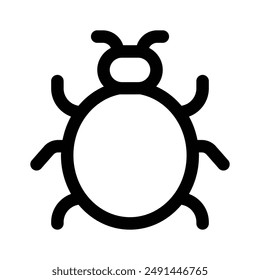 Creatively designed icon of computer virus, bug vector design