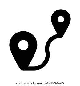 Icono de distancia diseñado creativamente, listo para usar Vector