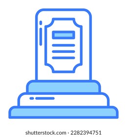Creatively designed icon of grave, graveyard vector in editable style