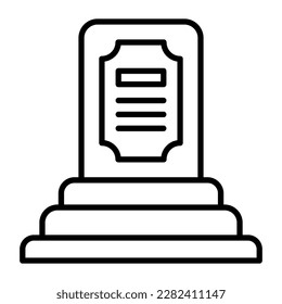 Creatively designed icon of grave, graveyard vector in editable style