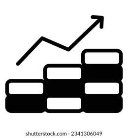 Creatively designed icon of money growth, trendy icon of business growth