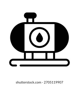 Icono de tanque de aceite de diseño creativo en estilo glifo