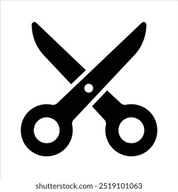 Ícone de tesoura criado criativamente em estilo moderno, pronto para usar vetor
