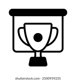 Creatively designed icon of trophy in editable style, achievement trophy vector design