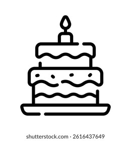 Creatively designed line icon of decorative bauble