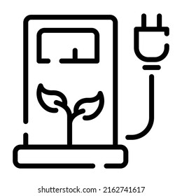 Creatively designed line icon of eco oil 

