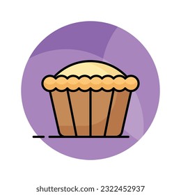 Creatively designed vector of butter tart in modern style, ready to use icon