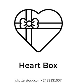 Creatively designed vector of gift box with heart, surprise gift, mothers day present