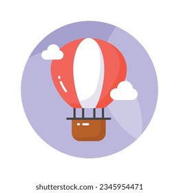 Creatively designed vector of hot air balloon, enjoy the adventure of hot air ballooning