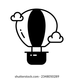 Creatively designed vector of hot air balloon, enjoy the adventure of hot air ballooning
