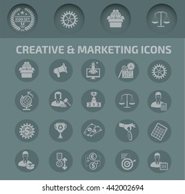 Creative,marketing,Business,idea icon set,vector
