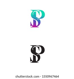 creative,minimal and abstract alphabet letter SP,PS.P and S logo design inspiration.