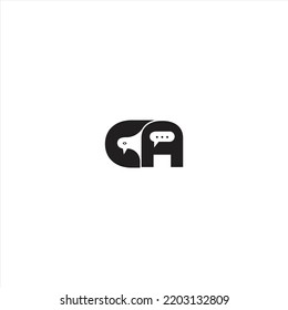 Creative-minimal-Chatting-Bird-DA-Letter-Logo.It will be suitable for which company name or brand