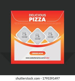 Creative,modern,elegant,restaurant social media banner Design.Templates with place for photos. Vector illustration template . 