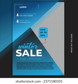 creative,modern,unique, simple, white green black gold color,  professional,  winter flyer
design