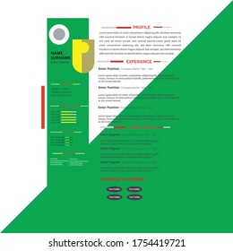 Creativo,Profesional,Vector minimalista cv / currículum plantilla.Mostrar su perfil.