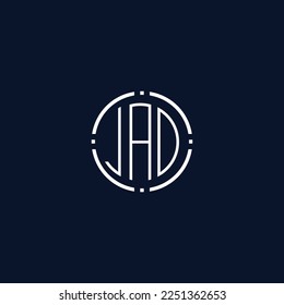 Creative-Rounded-Initial-Letters-JAD-Logo.It will be suitable for which company name or brand.