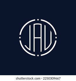 Creative-Rounded-Initial-Letters-JAU-Logo.It will be suitable for which company name or brand.