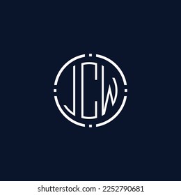 Creative-Rounded-Initial-Letters-JCW-Logo.It will be suitable for which company name or brand.