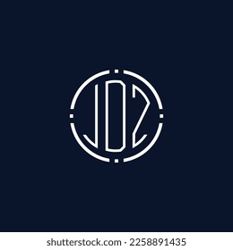 Creative-Rounded-Initial-Letters-JDZ-Logo.It will be suitable for which company name or brand.