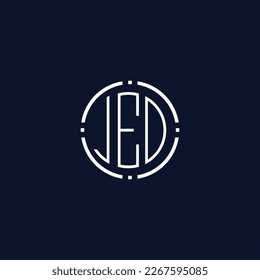 Creative-Rounded-Initial-Letters-JED-Logo.It will be suitable for which company name or brand.