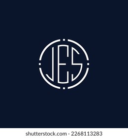 Creative-Rounded-Initial-Letters-JES-Logo.It will be suitable for which company name or brand.