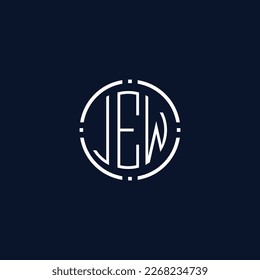 Creative-Rounded-Initial-Letters-JEW-Logo.It will be suitable for which company name or brand.