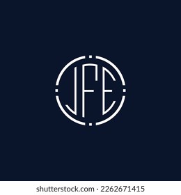 Creative-Rounded-Initial-Letters-JFE-Logo.It will be suitable for which company name or brand.