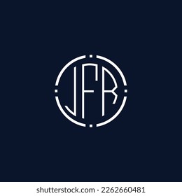 Creative-Rounded-Initial-Letters-JFR-Logo.It will be suitable for which company name or brand.