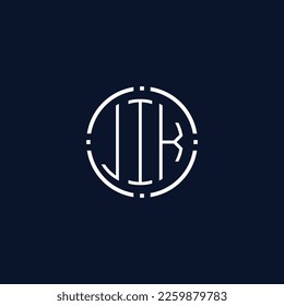 Creative-Rounded-Initial-Letters-JIK-Logo.It will be suitable for which company name or brand.