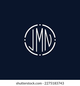 Creative-Rounded-Initial-Letters-JMN-Logo.It will be suitable for which company name or brand.
