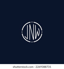 Creative-Rounded-Initial-Letters-JNW-Logo.It will be suitable for which company name or brand.