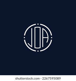 Creative-Rounded-Initial-Letters-JOA-Logo.It will be suitable for which company name or brand.