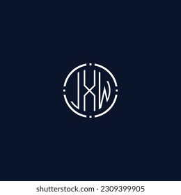 Creative-Rounded-Initial-Letters-JXW-Logo.Es ist geeignet für welchen Firmennamen oder welche Marke.