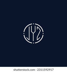 Creative-Rounded-Initial-Letters-JYZ-Logo.It will be suitable for which company name or brand.