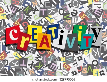 creativity, anonymous message in flat design
