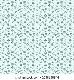 Creativity Backgroud For Back To School, Seamless Pattern Doodles Vector